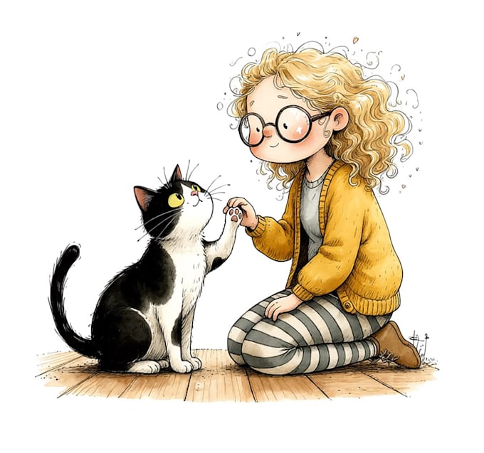 watercolor children book illustration