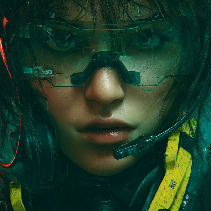 draw cyberpunk art illustration for you