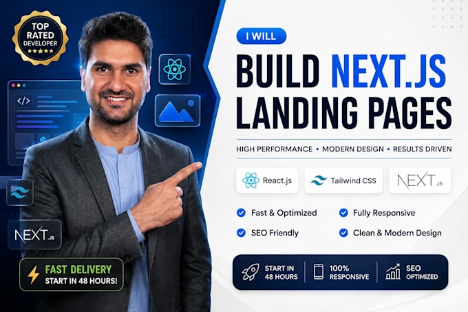 create SEO optimized react landing pages for maximum speed