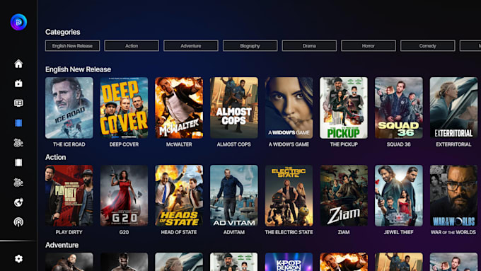 develop livestreaming app, iptv app for androids, firesticks, ios, roku, webos