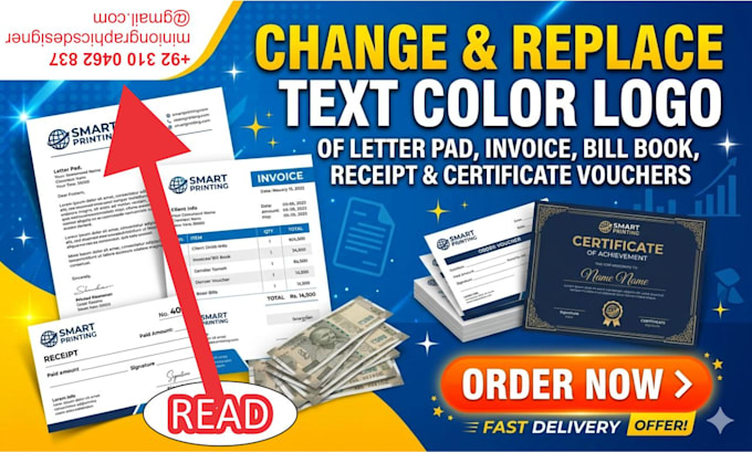 change remove replace update add fix color size  logo word excel