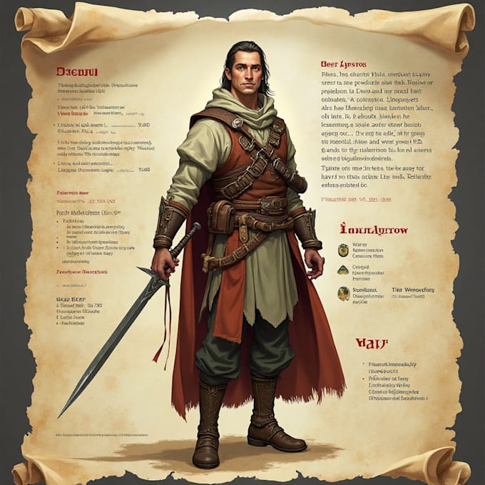 draw a dnd character sheet for your dnd campaign