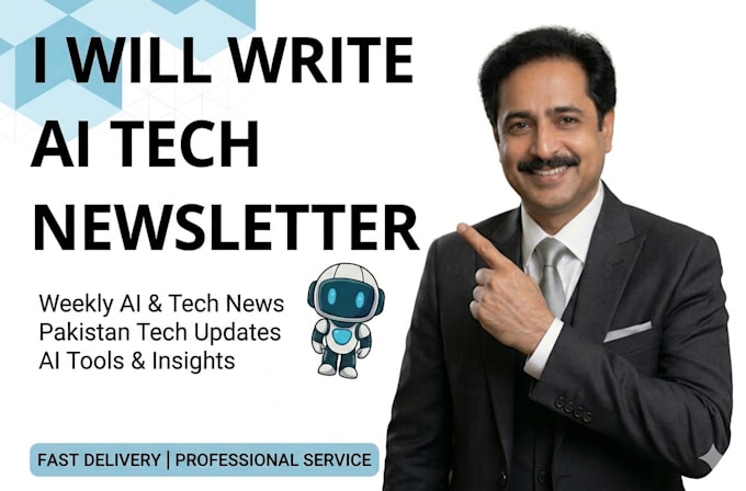 write ai and tech newsletter content for your business