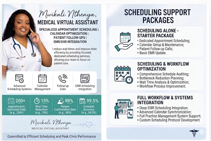 be your medical virtual assistant for patient scheduling