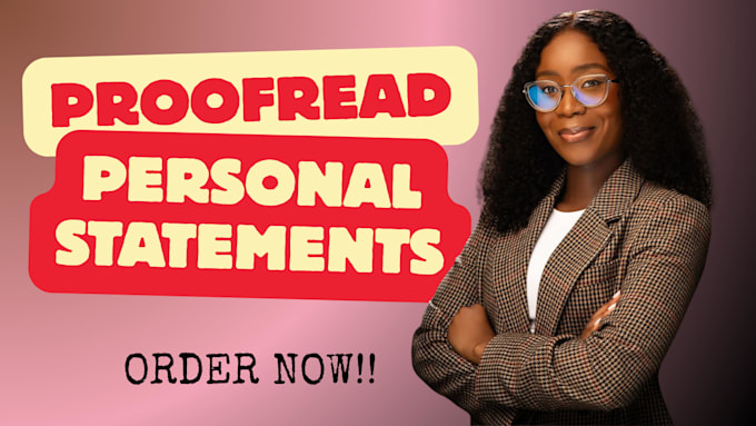 proofread your personal statements