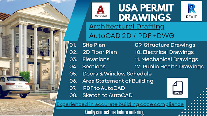 draw architecture, city permit drawings, architectural and construction drawings