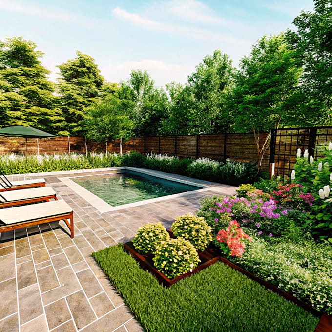 do landscape design, garden design, pool and terrace
