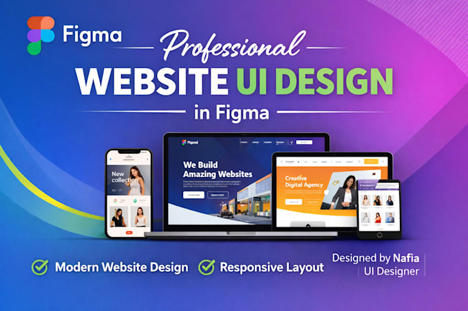 Design a modern and professional website ui in figma by Nafia_data | Fiverr