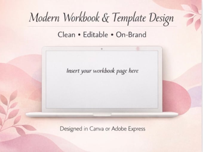 design a modern workbook or template for your business