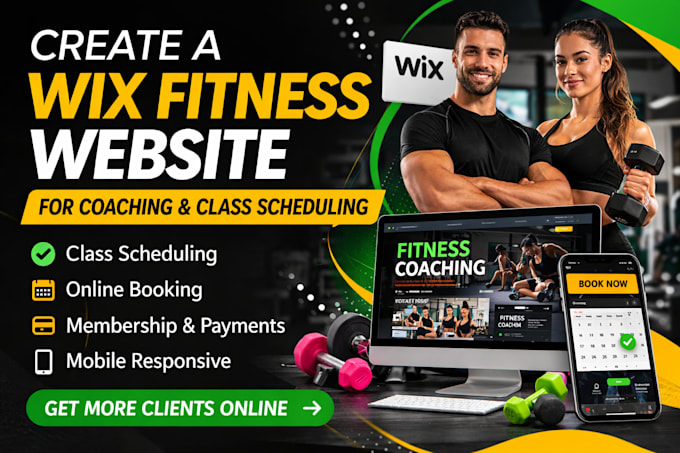 create wix website for fitness coaching programs and class scheduling