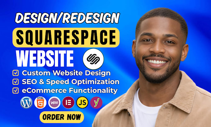 develop squarespace website, design or redesign squarespace website development