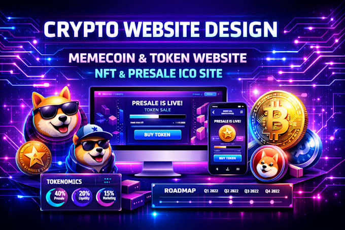 design crypto, nft, meme coin, token or pepe wordpress website