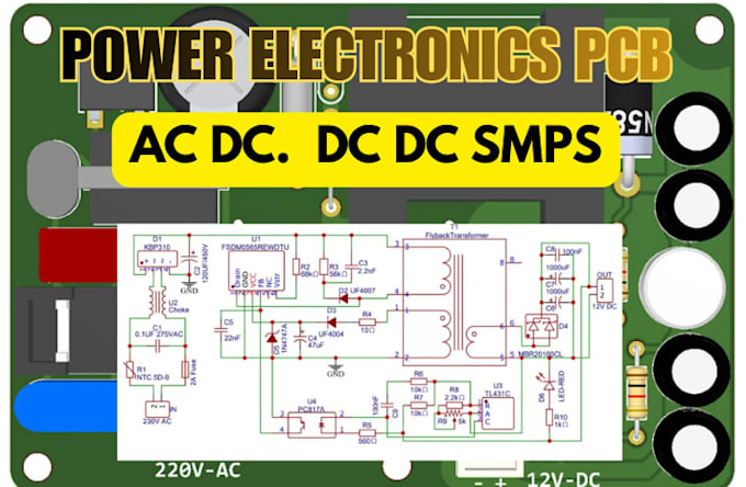 design ac dc, dc dc power supply, smps and power electronics pcb