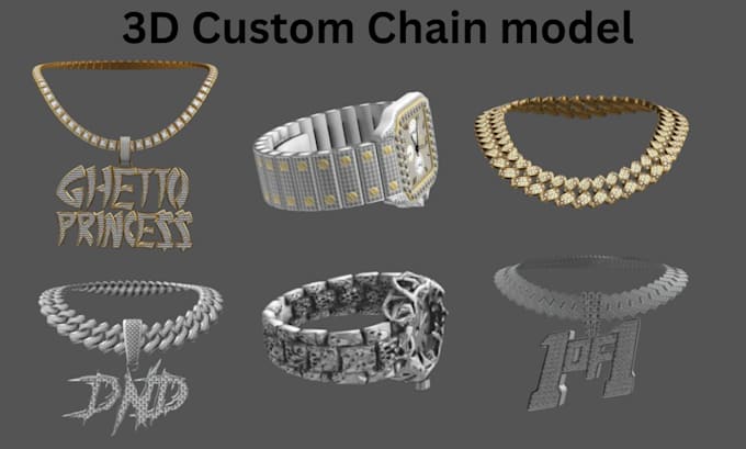 create 3d custom roblox ugc wearable accessories, chain model props and ugc item