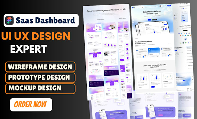 Een saas admin panel dashboard ui ux ontwerpen, web app crm figma ...