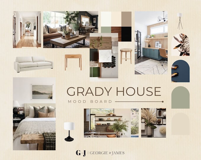 let me create a professional interior mood board