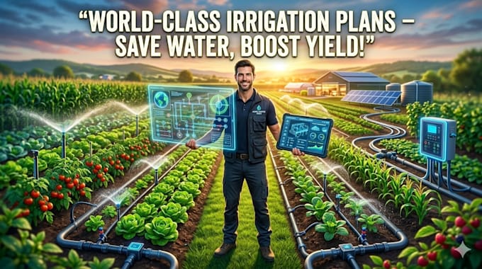 design landscape irrigation plan system sprinkler, boq, drip, piping layout