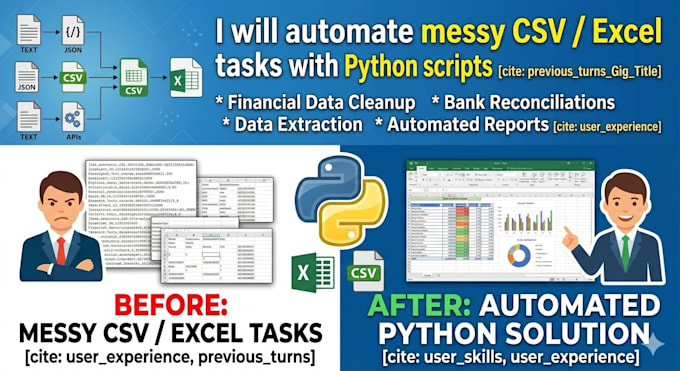 automate your excel and CSV tasks using python scripts