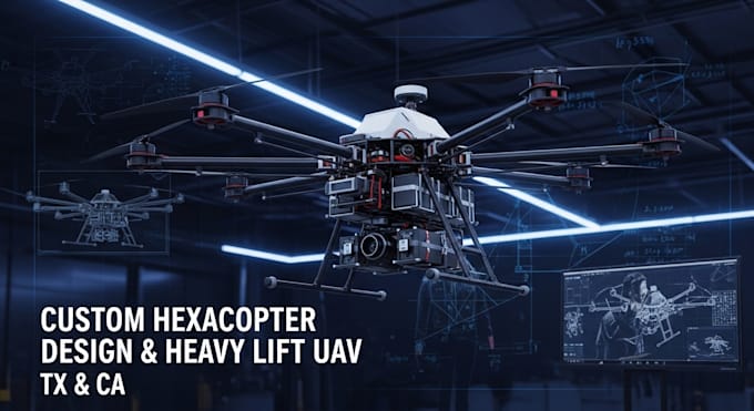 do hexacopter drone design, heavy lift, industrial hexacopter uav development