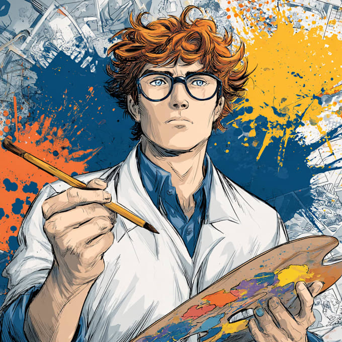 draw original action hero comic character