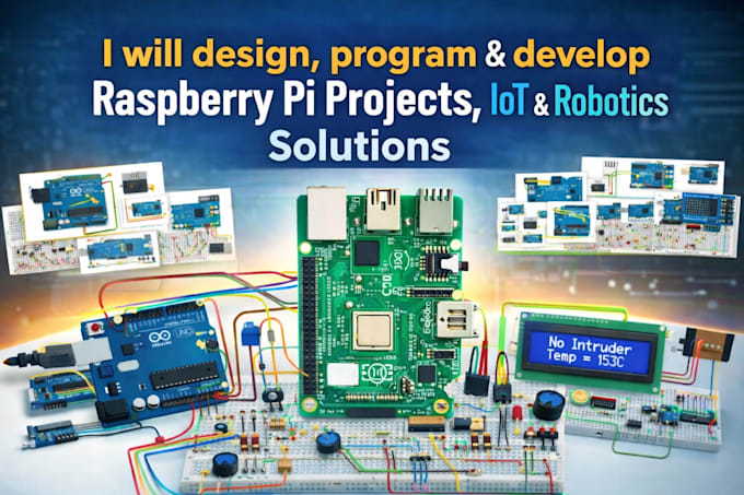 design program and develop raspberry pi project iot and robotics solutions