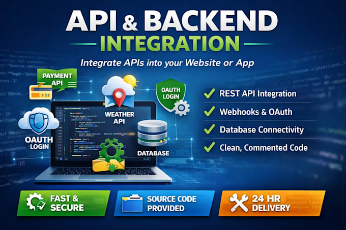 integrate apis and backend services into your website or app