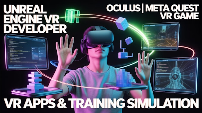 develop your unreal engine oculus VR game meta quest app or training simulation