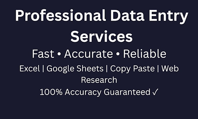 do fast and accurate data entry, copy paste, and web research in excel or google