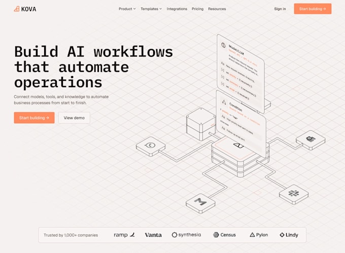 design and develop a landing page for your startup