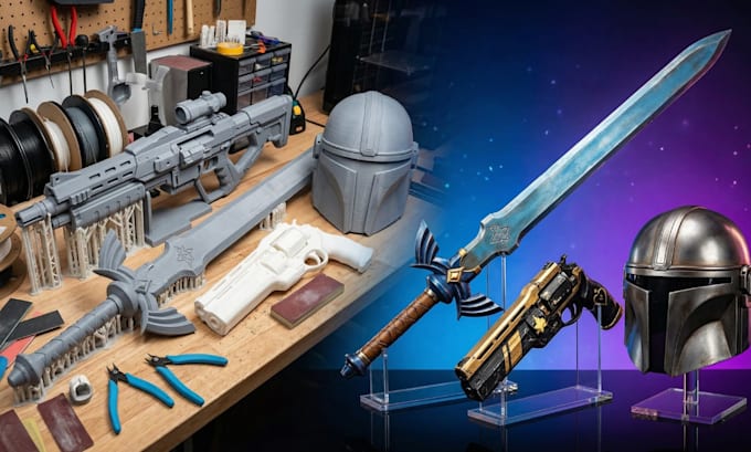 sculpt 3d sword models 3d weapon models 3d cosplay props for 3d printing