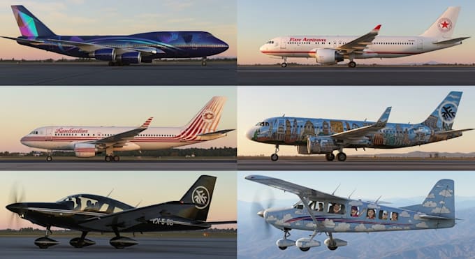 design custom microsoft flight simulator 2020 and 2024 aircraft liveries