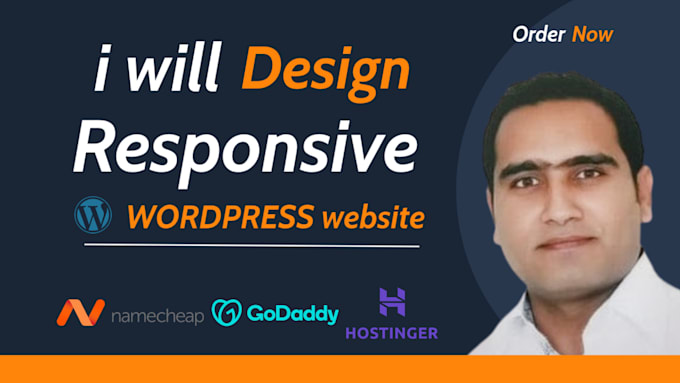 design redesign and create a wordpress website namecheap godaddy and hostinger