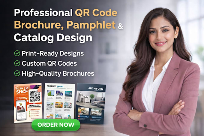 Design qr code brochure design pamphlet design sell sheet catalog by ...
