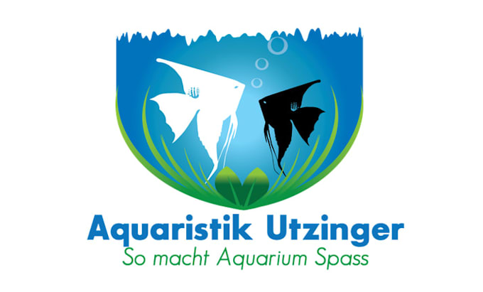 design mascot aqua fish or aquarium logo