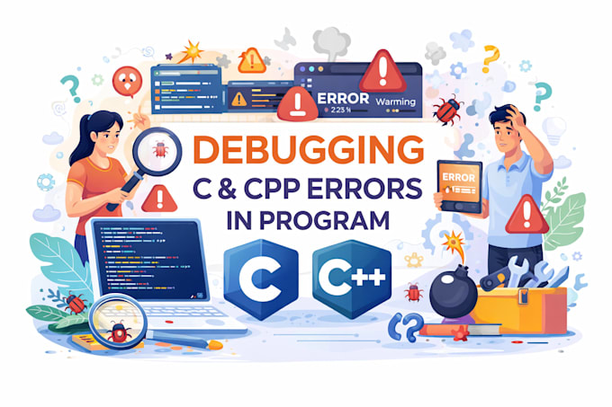 debug and fix errors in your c or c plus plus code