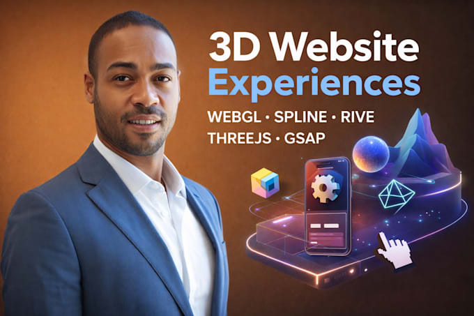 3d website experiences using webgl spline rive threejs and gsap