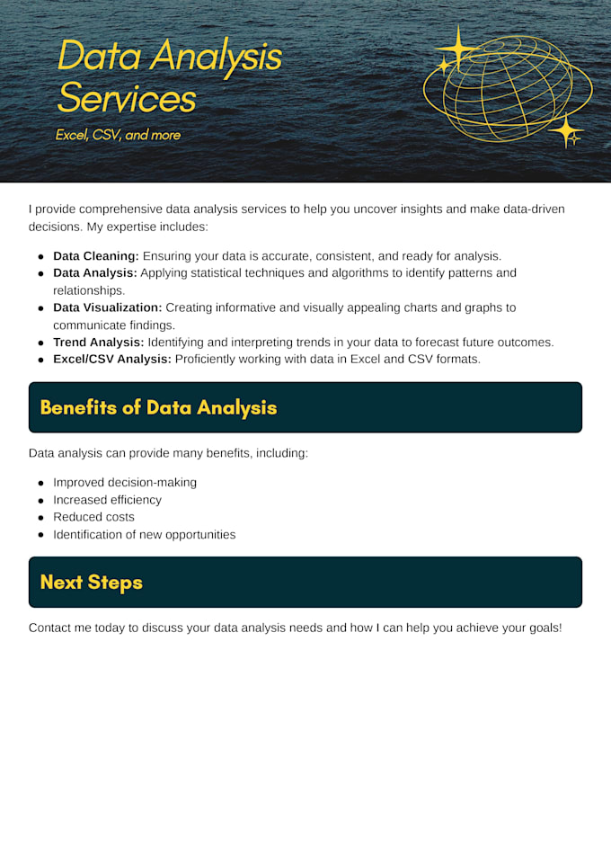 do data analysis, cleaning and visualization using python and excel