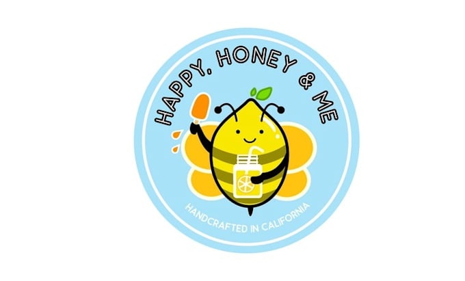 create a simple cute vintage logo for lemonade and ice pop