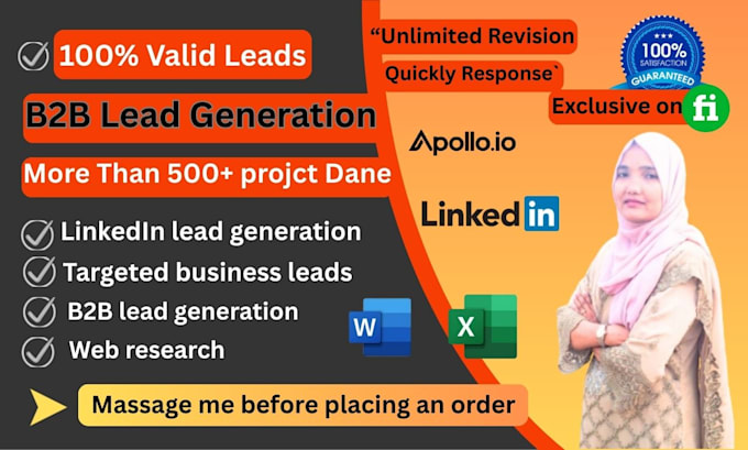 do lead generation, prospect email list and linkedin leads