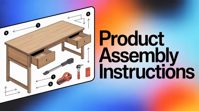 create product assembly instructions and step by step instruction manual
