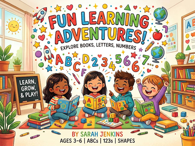 children book cover design for kids storybook