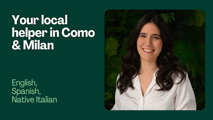 run an errand for you in como and milan, italy