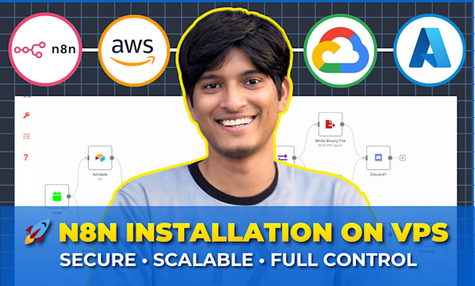 setup production ready, secured self hosted n8n server on your vps or cloud