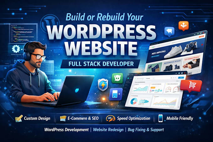 build, rebuild wordpress website development as full stack developer