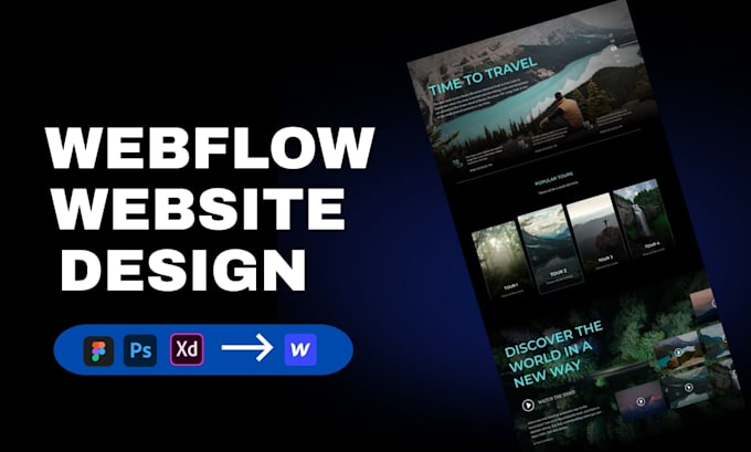 convert figma or xd design to webflow website