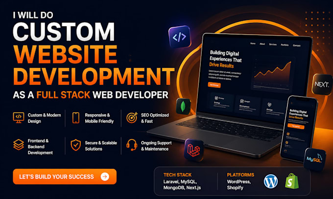 do custom web development as a full stack developer