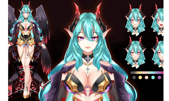 rig anime vtuber live2d model vtuber model live2d commission vtuber commission