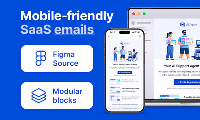 design responsive saas email templates in figma