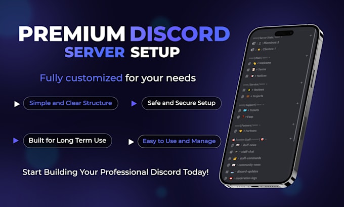 create a professional discord server setup