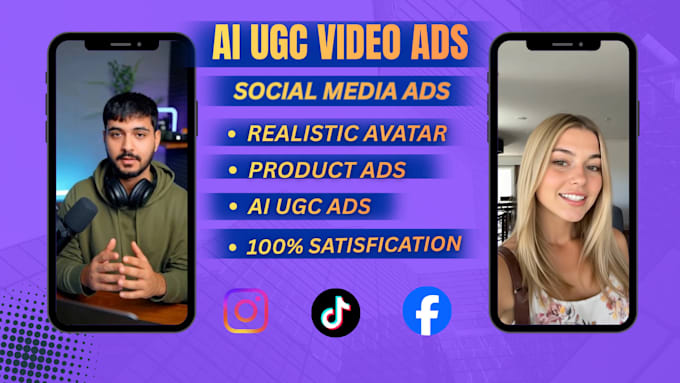 create ai ugc ads, video ads for tiktok and facebook